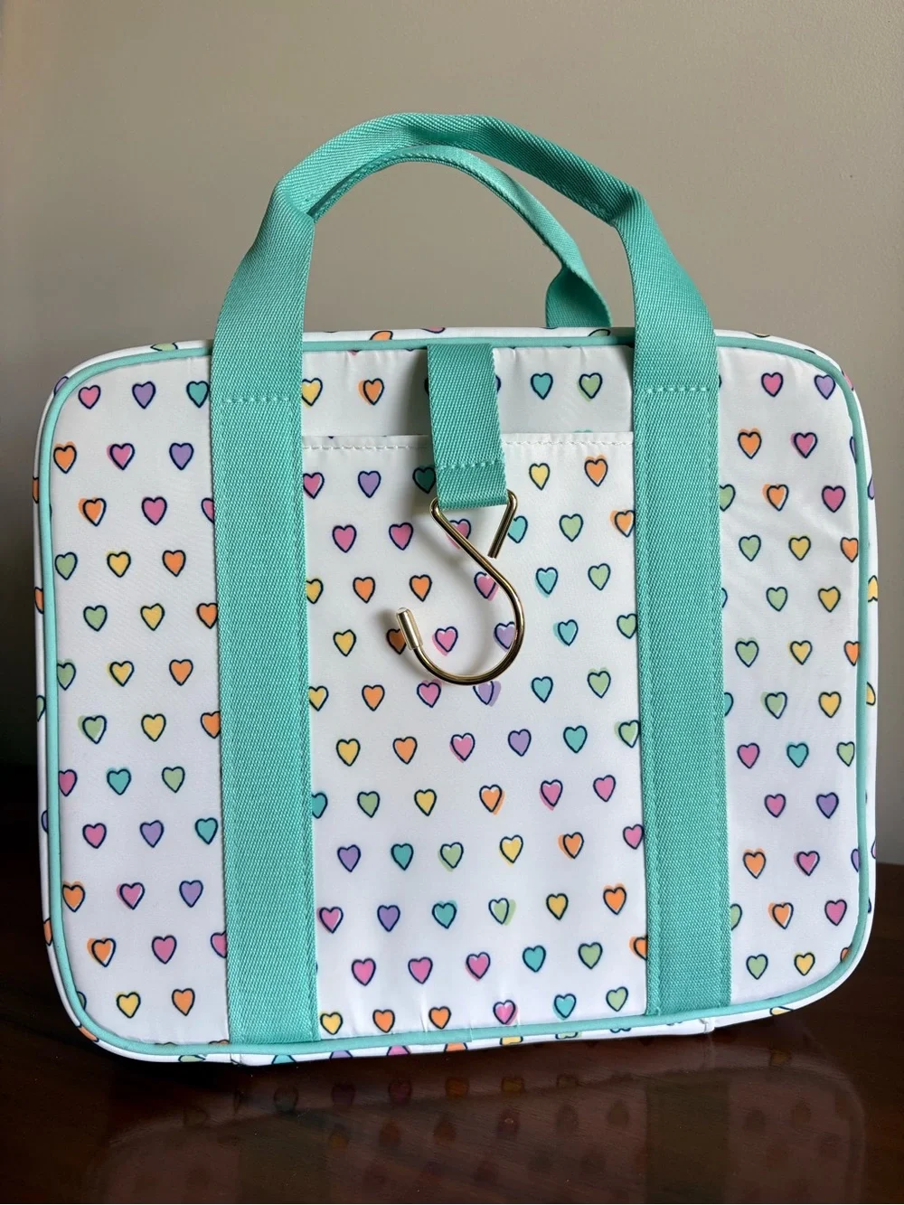 Roller Rabbit Disco Hearts Wave Hanging Toiletry Bag New With Tags - Picture 2 of 8